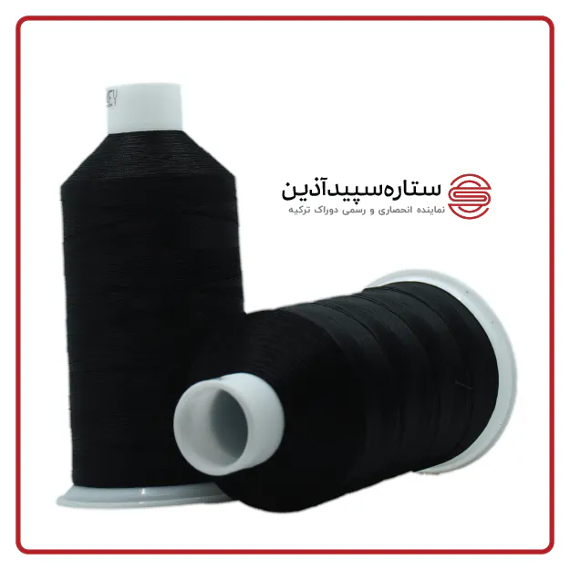 نخ دوخت دوراک مشکی کد ۰۲۰ سایز ۴۰ (معادل ۳)